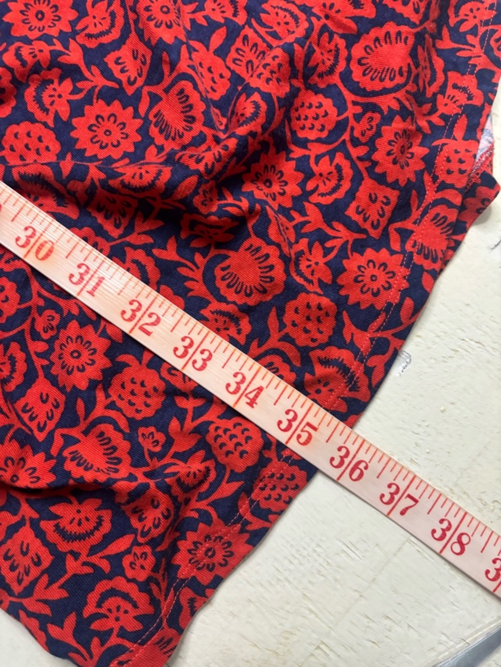 Boden Mable Printed Dress Women's Size US 4 Small Red Blue Floral Pockets - Picture 6 of 7